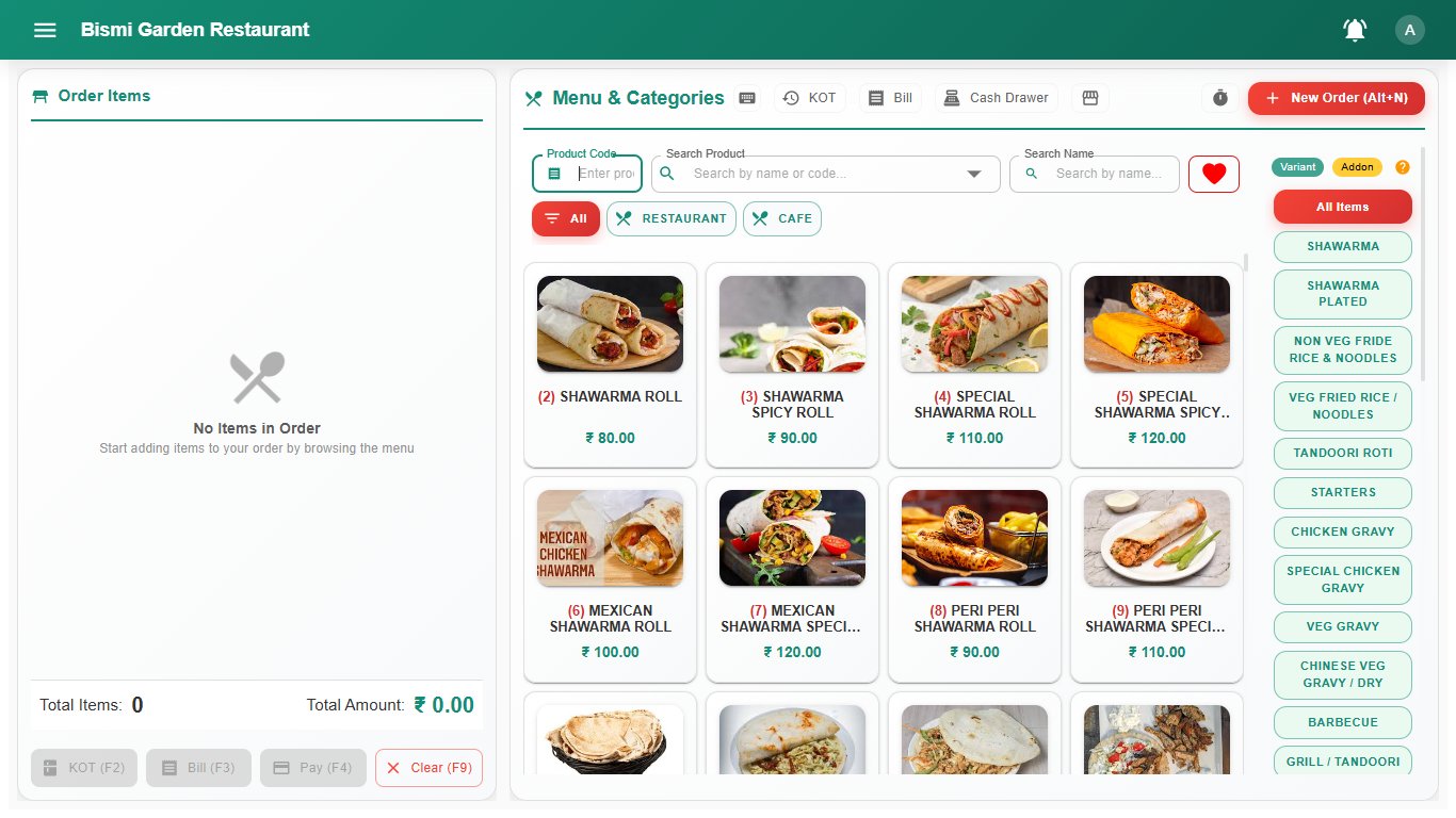 iQSpider Restaurant Billing Screen Ramanathapuram Tamil Nadu