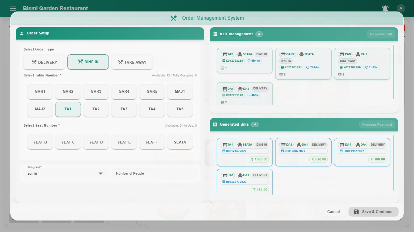 iQSpider Order Management System Restaurant Tamil Nadu